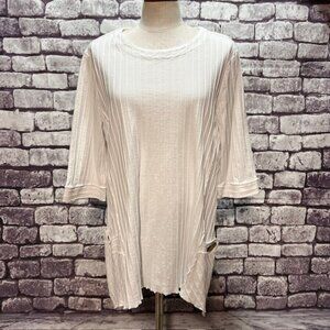 Focus NWT White Round Neck Tunic Size L